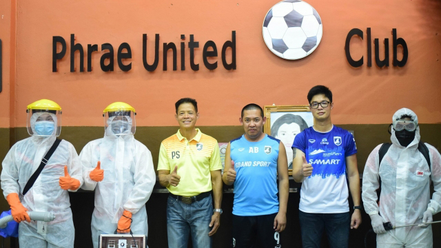 Polballthailand-ผลบอล-แพร่ ยูไนเต็ด ห่วงใยทุกคนพ่นยาฆ่าเชื้อรอคัมแบ็กซ้อม
