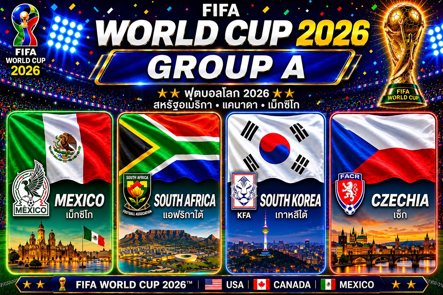 ฟุตบอลโลก 2026 ใครเต็ง-ใครแตก กลุ่ม A