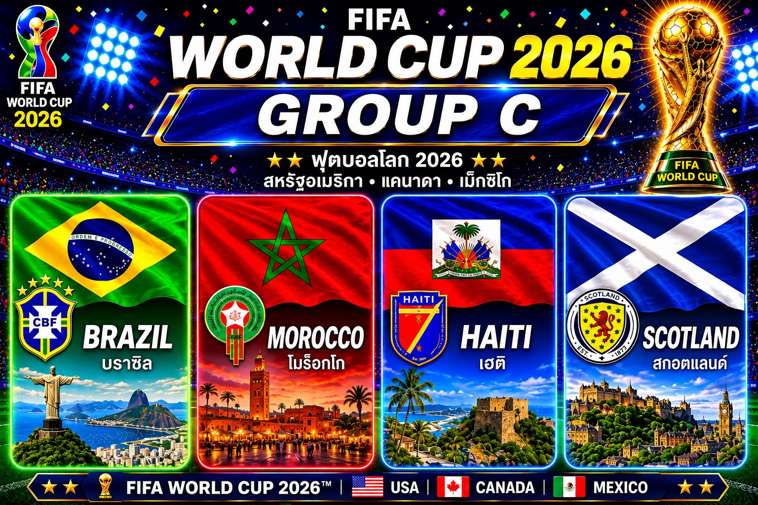 ฟุตบอลโลก 2026 ใครเต็ง-ใครแตก กลุ่ม C